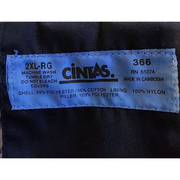Cintas Pembroke Park Florida Jacket Mens Size 2XL Navy - Picture 7 of 7